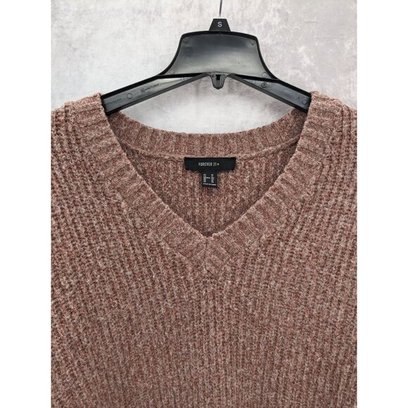 Chenille Ribbed Knit Sweater Women Size 1X Pullover Minimalist Feminine Capsule - Picture 3 of 7